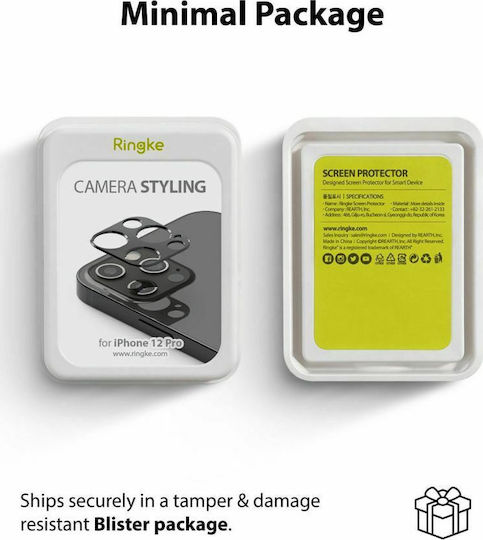 Ringke Styling Προστασία Κάμερας Μεταλλικό Πλαίσιο Ασημί για το iPhone 12 Pro