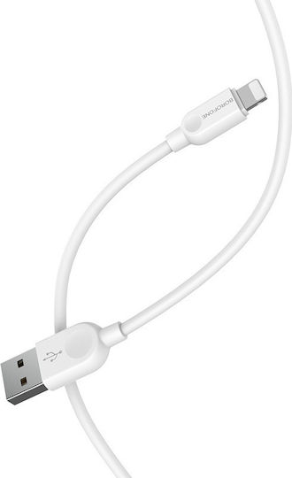 Borofone BX14 LinkJet USB-A zu Lightning Kabel Weiß 1m