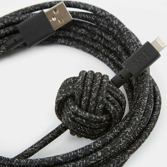 Native Union Night Cable Braided USB-A to Lightning Cable Black 3m (NCABLE-KV-L-CS-BLK)