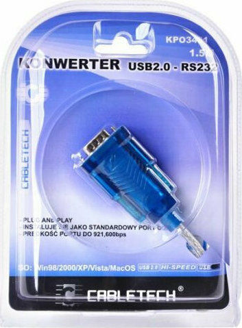 Cabletech Καλώδιο USB 2.0 σε RS232 9-pin male 1m