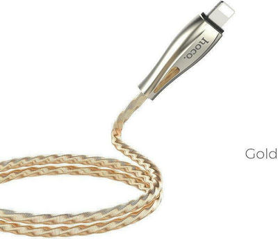 Hoco Stainless USB to Lightning Cable Χρυσό 1.2m (U56)