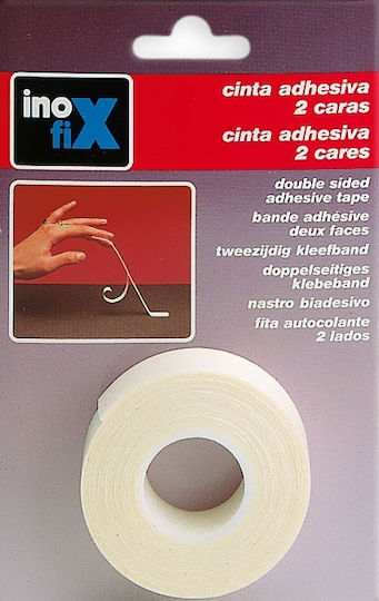 Inofix Αυτοκόλλητη Ταινία Διπλής Όψης Λευκή 2.5mx15mm