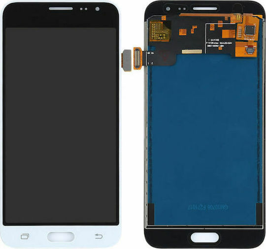 Samsung Screen with Touch Mechanism and Frame for SAMSUNG J320F Galaxy J3 (2016) (White)