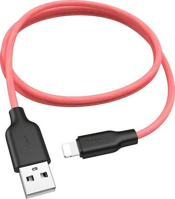 Hoco Regular USB to Lightning Cable Κόκκινο 0.25m (X21 Plus)