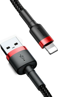 Baseus Cafule Braided USB to Lightning Cable Κόκκινο 0.5m (CALKLF-A19)