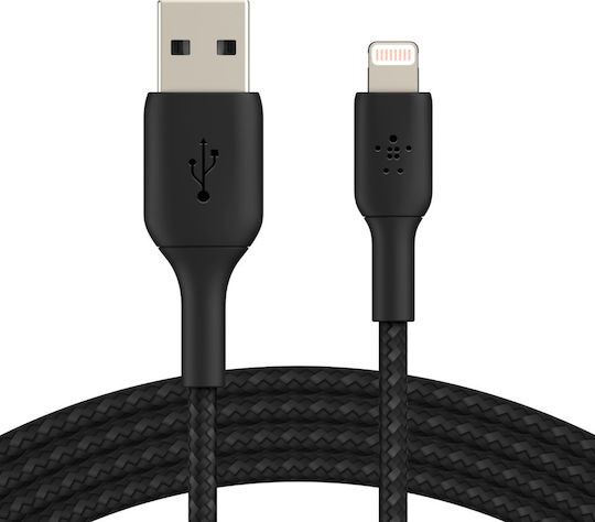 Belkin Braided USB-A to Lightning Cable 12W Black 3m (CAA002bt3MBK)