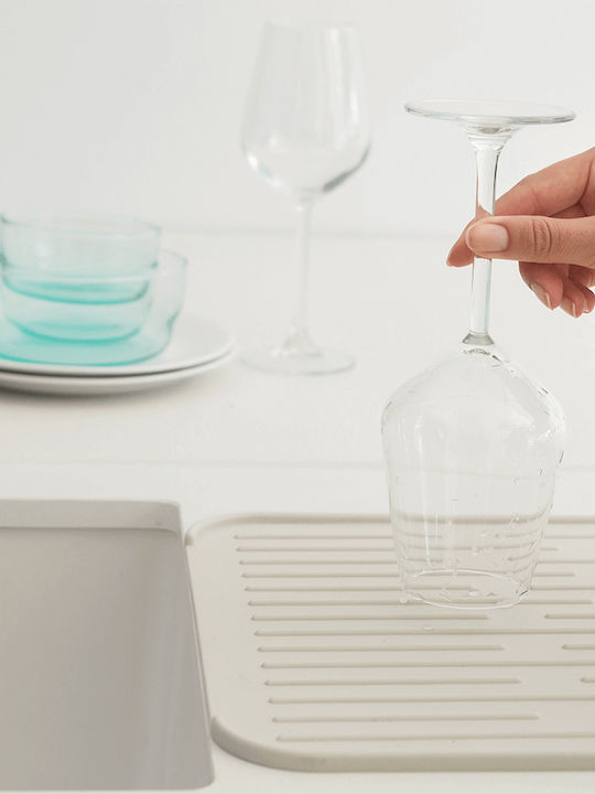 Brabantia Επιφάνεια Στεγνώματος Σιλικόνης Λευκό 44x33cm