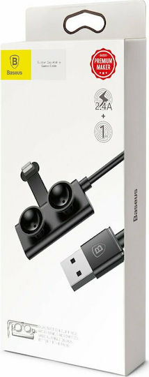 Baseus Suction Cup USB-A to Lightning Cable Black 1m (CALXP-A01)