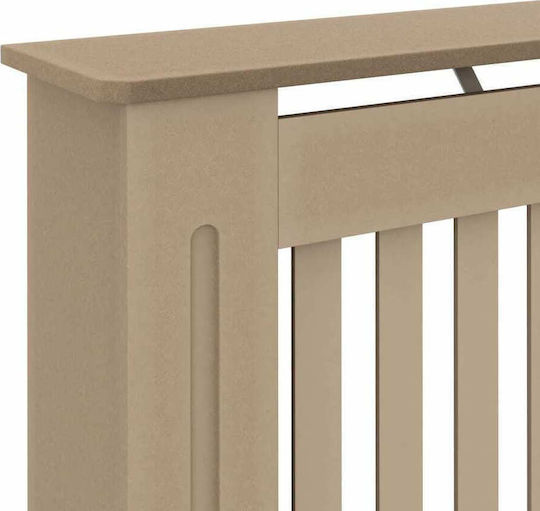 vidaXL Калориферен Капак от MDF Кафяв 112x19x81см