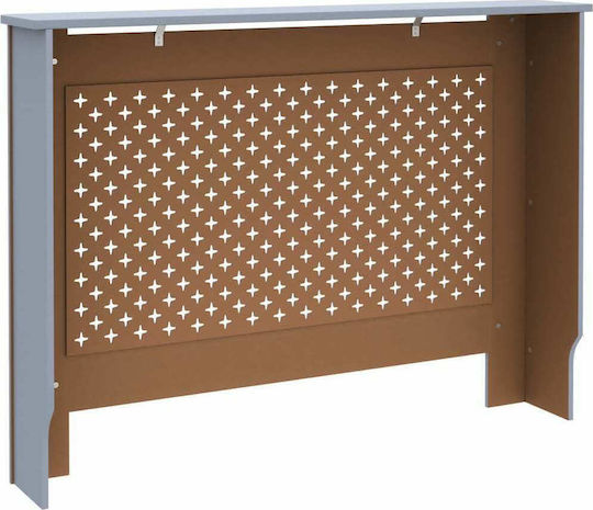 vidaXL Gray MDF Radiator Cover 112x19x81cm