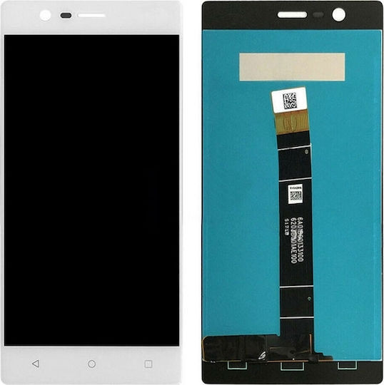 Οθόνη με Μηχανισμό Αφής για Nokia 3 (Λευκό)
