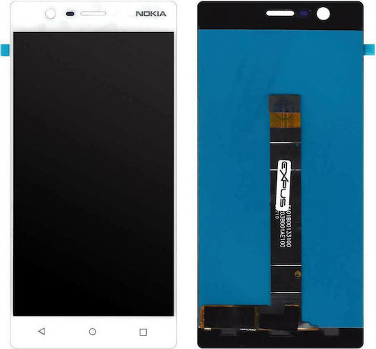 Οθόνη με Μηχανισμό Αφής για Nokia 3 (Λευκό)