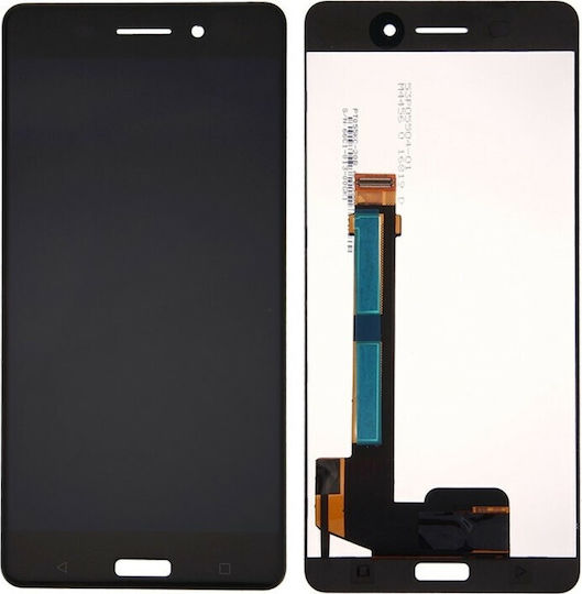 Nokia Οθόνη με Μηχανισμό Αφής για Nokia 6 (Μαύρο)