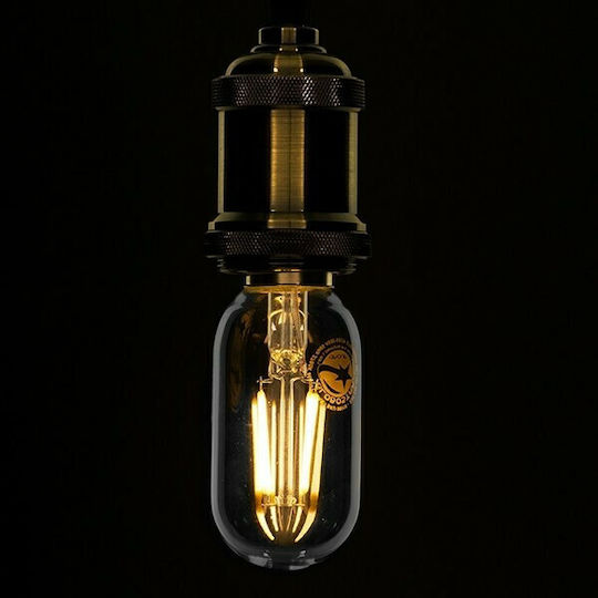 GloboStar Edison Retro LED-Lampe 4W 110mm für Fassung E27 und Form T45 Warmes Weiß 440lm Dimmbar