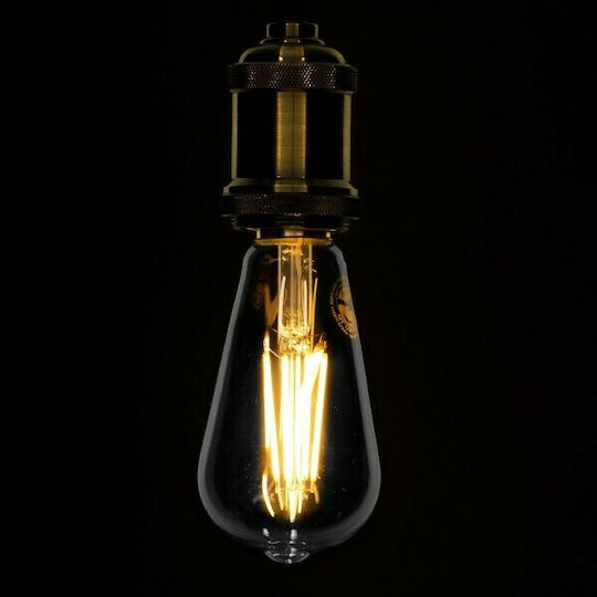 GloboStar Edison Retro LED Bulb 10W 145mm for Socket E27 and Shape ST64 Warm White 1100lm Dimmable