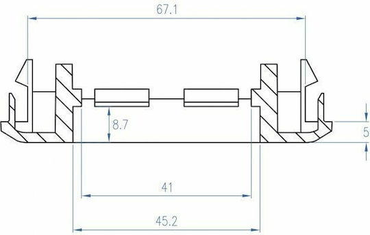 DeLock Switch Frame Horizontal Installation Easy 45 130x80mm Socket Base Module in White Color 81316