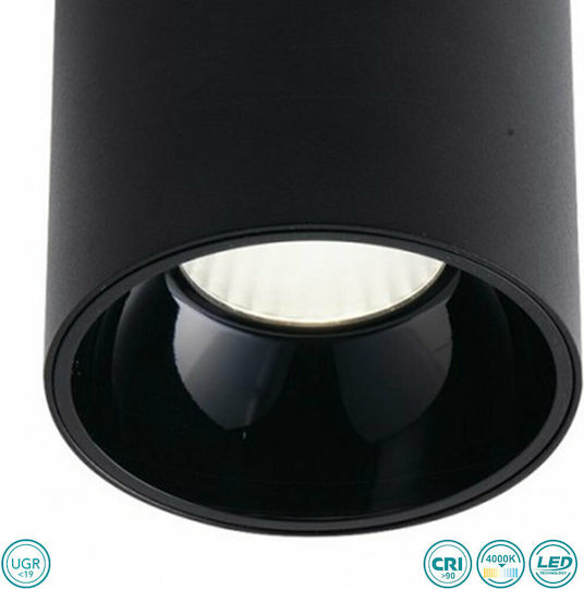 Fan Europe MIG-R20 NER Μονό LED Φυσικό Λευκό Σποτ σε Μαύρο Χρώμα Fan Europe MIG-R20 NER Μονό LED Φυσικό Λευκό Σποτ σε Μαύρο Χρώμα