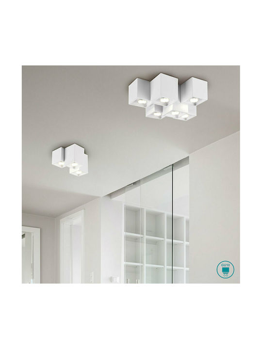 Trio Lighting Fernando Spot cu 6 Lumini și cu Soclu GU10 în Culoare Alb