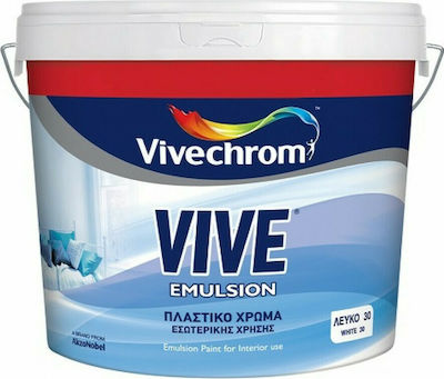 Vivechrom Vive Emulsion Plastik Farbe für Innenbereich Verwendung Weiß 750ml