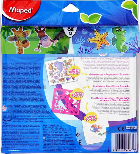 Maped Color Peps Jungle Set de Colorat 12 Culori și Blocuri de Pictură 12buc