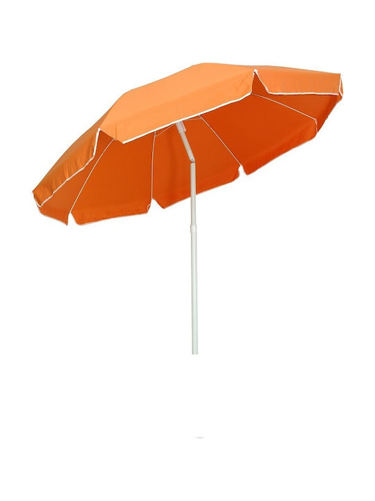 Floor Parasol Metal Orange with Base and Valance 2x2m