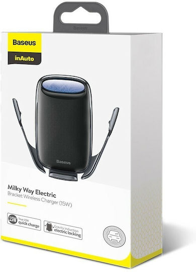 Baseus Milky Way Electric Bracket Βάση Κινητού Αυτοκινήτου 4" - 6.5" με Ρυθμιζόμενα Άγκιστρα Μαύρη