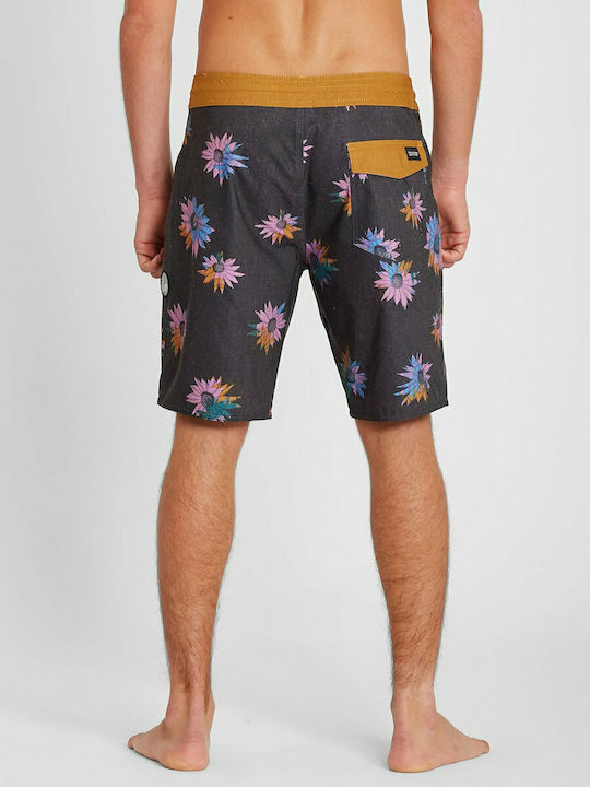 Natural Visions Stoney 19" Men's Swimwear Bermuda Black Floral