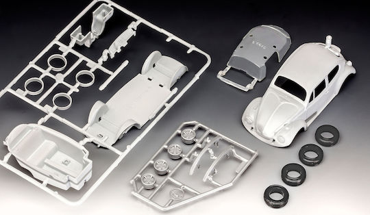 Revell Volkswagen Beetle Modeling Figure Car White 24 Pieces in Scale 1:32