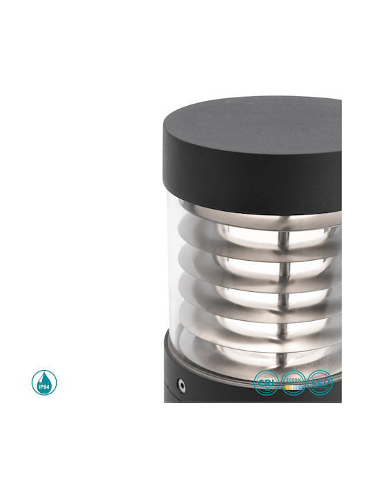 Faro Barcelona Giza Small Post Outdoor Floor Lamp 12W with Warm White Light IP54 Black