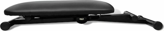 vidaXL Stool Harmonium Adjustable Black L40xW29xH40-46cm