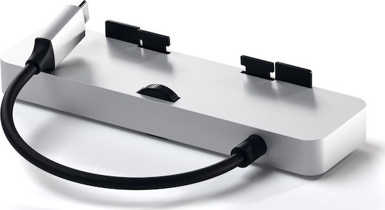 Satechi Hub 4 Θυρών USB 2.0 με σύνδεση USB-C Γκρι