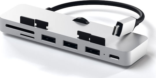 Satechi Hub 4 Θυρών USB 2.0 με σύνδεση USB-C Γκρι