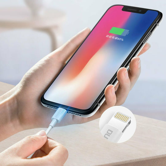 Dudao Regular USB to Lightning Cable Λευκό 1m (L1L)