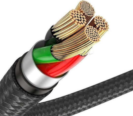 Baseus Braided USB to Lightning Cable Μαύρο 2m (CALSP-C01)