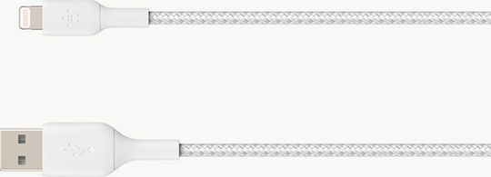 Belkin Braided USB-A to Lightning Cable 12W White 3m (CAA002BT3MWH)