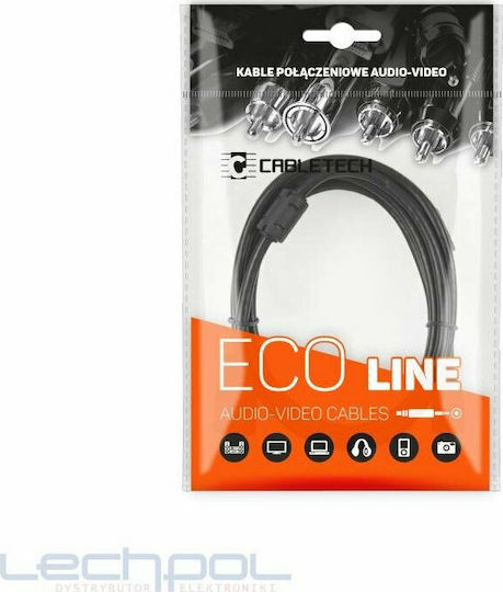 Cabletech Оптичен аудио кабел TOS мъж - TOS мъж Черен 1м (KPO4014-1.0)