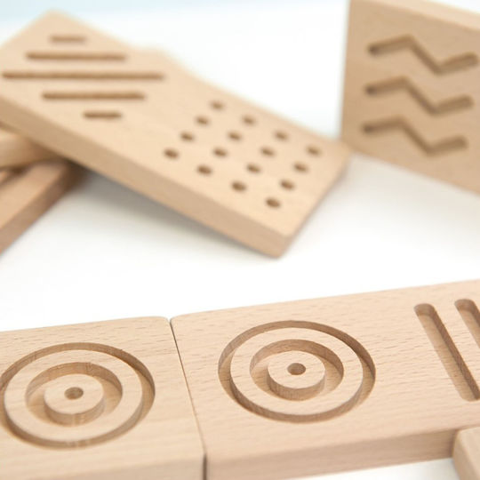 Andreu Toys Domino Sensory Educational Game Knowledge made of Wood for 2+ years Years Old