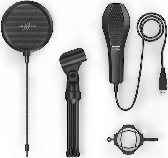 HAMA uRage Stream 400 Plus Микрофон USB Настолен за Вокали в Черен Цвят