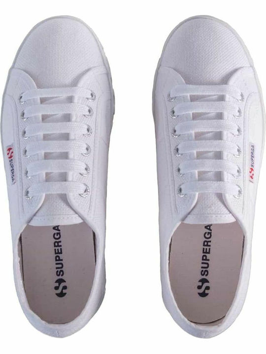 2790 3D Lettering Flatforms Sneakers White