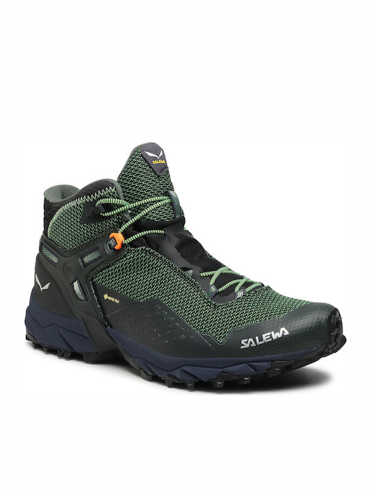 Salewa Ms Ultra Flex 2 GTX Herren Wanderstiefel Wasserdicht mit Gore-Tex Membran Grün