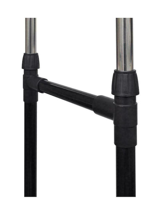 vidaXL Rollbar Kleiderständer Teleskopisch Schwarz 150x42x170cm