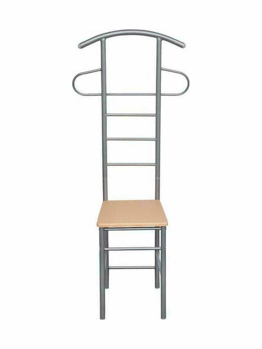 vidaXL Floor Garment Rack made of Metal Beige 52x40x120cm