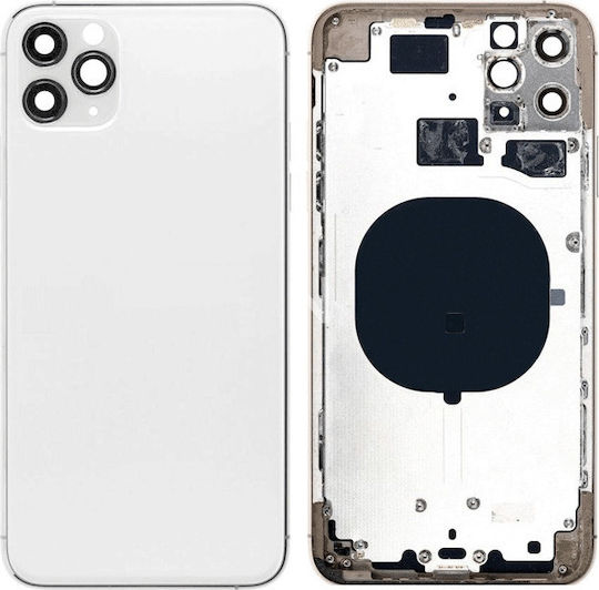 Καπάκι Μπαταρίας με Πλαίσιο Λευκό για iPhone 11 Pro Max