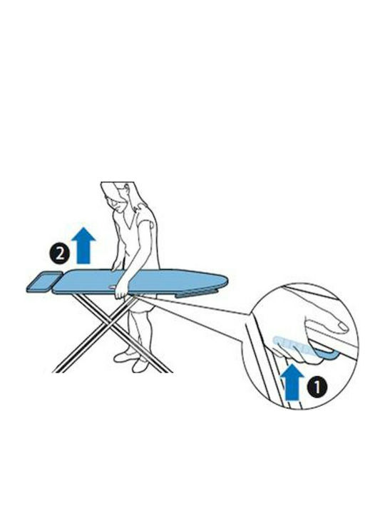 Neotechniki Ironing Board For Boiler System Foldable Multicolored 122x39cm