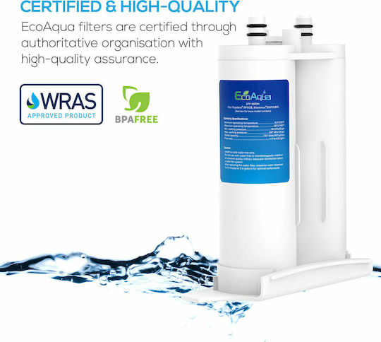 EcoAqua EFF-6029A Compact Activated Carbon External Replacement Water Filter for Electrolux / Kenmore Refrigerator