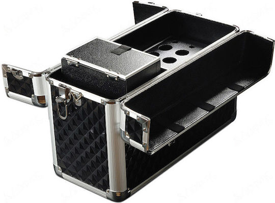 Lotus Metallic Cosmetic Case Black H38xW49.5xD21.5cm