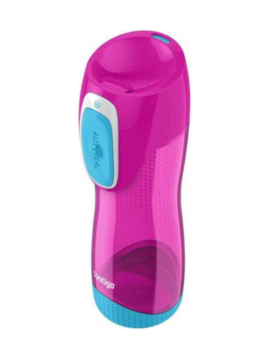 Contigo Swish Sport Plastic Water Bottle 500ml Pink