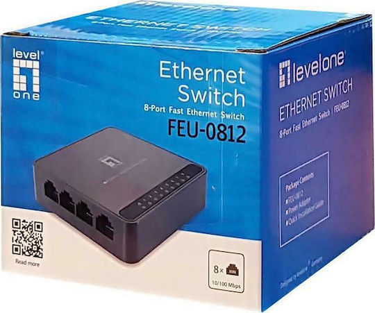 Level One FEU-0812 Неуправляем L2 Switch с 8 Портове Ethernet