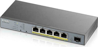 Zyxel GS1350-6HP Managed L2 PoE+ Switch με 5 Θύρες Gigabit (1Gbps) Ethernet και 1 SFP Θύρα