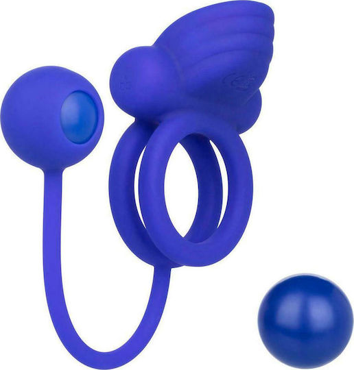 Calexotics Rechargeable Dual Rockin Rim Enhancer Cock Ring Blue